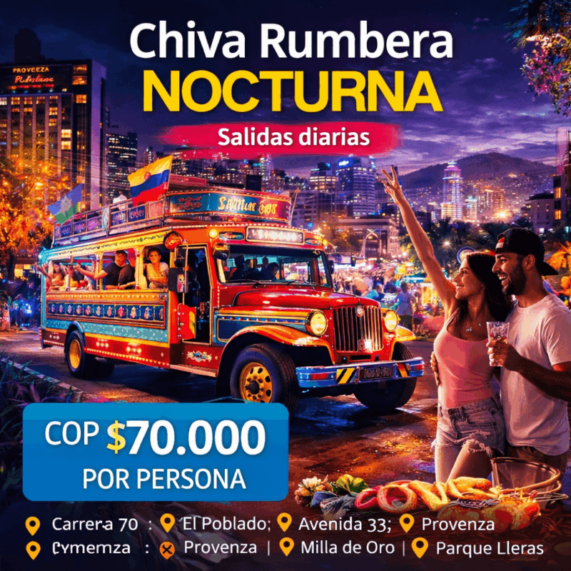 Chiva Rumbera Nocturna en Medellín