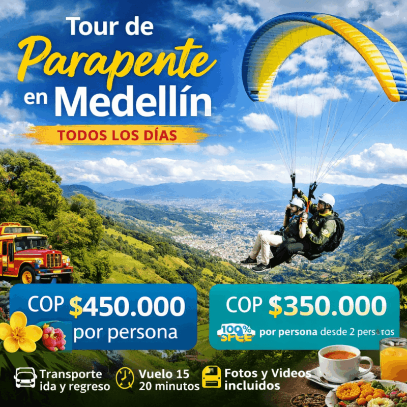 Tour de Parapente en Medellín